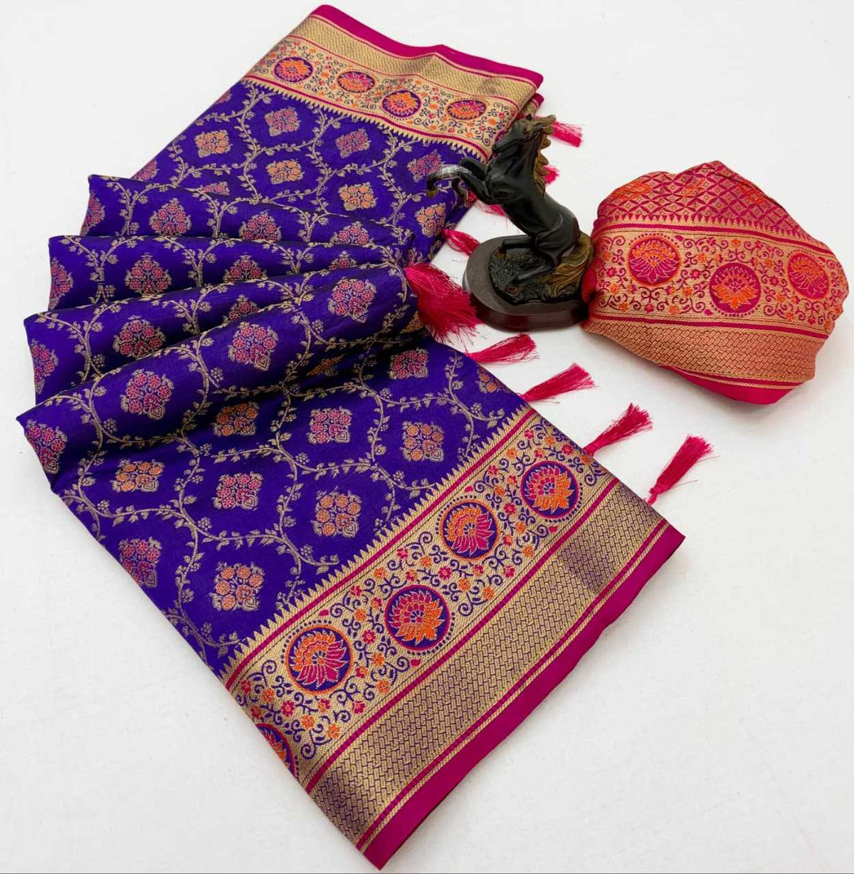 Soft Silk Designer Saree in Green