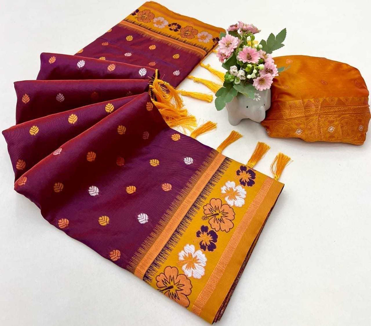Cept Soft Silk Designer Saree