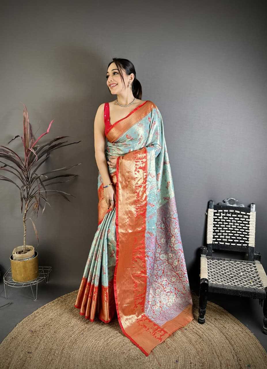 Design Kanjivaram Silk Zari Border Saree