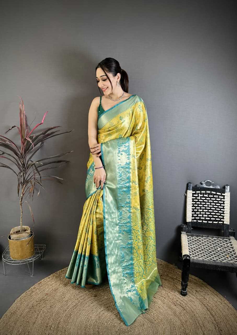Design Kanjivaram Silk Zari Border Saree