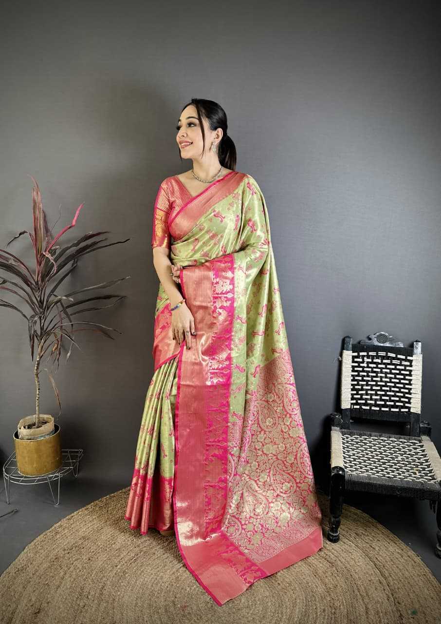 Design Kanjivaram Silk Zari Border Saree