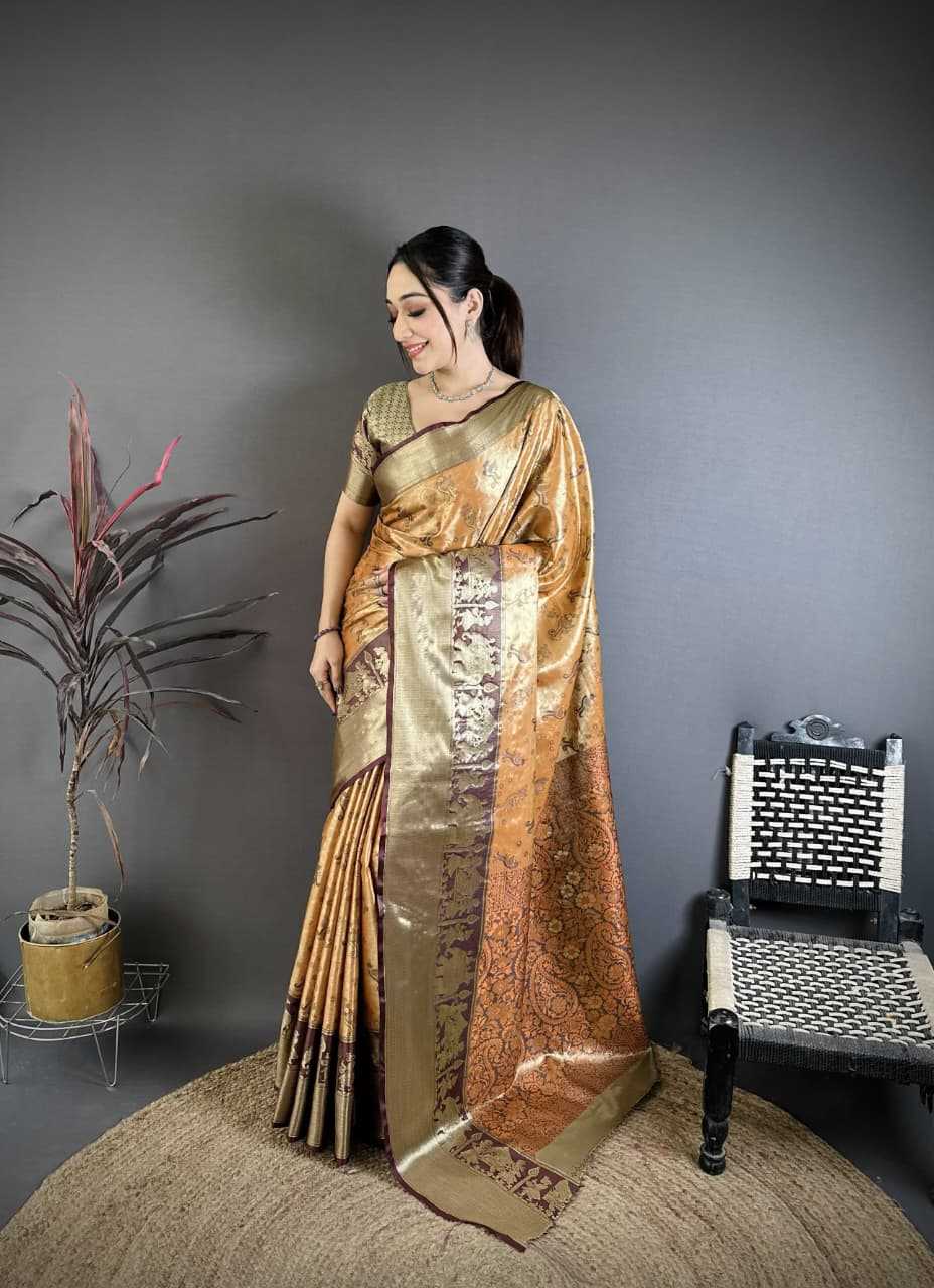 Design Kanjivaram Silk Zari Border Saree