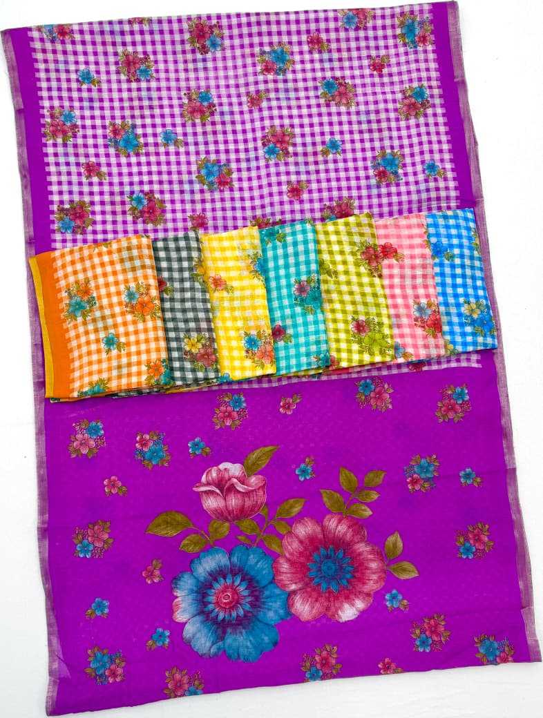Digital Linen Designer Saree