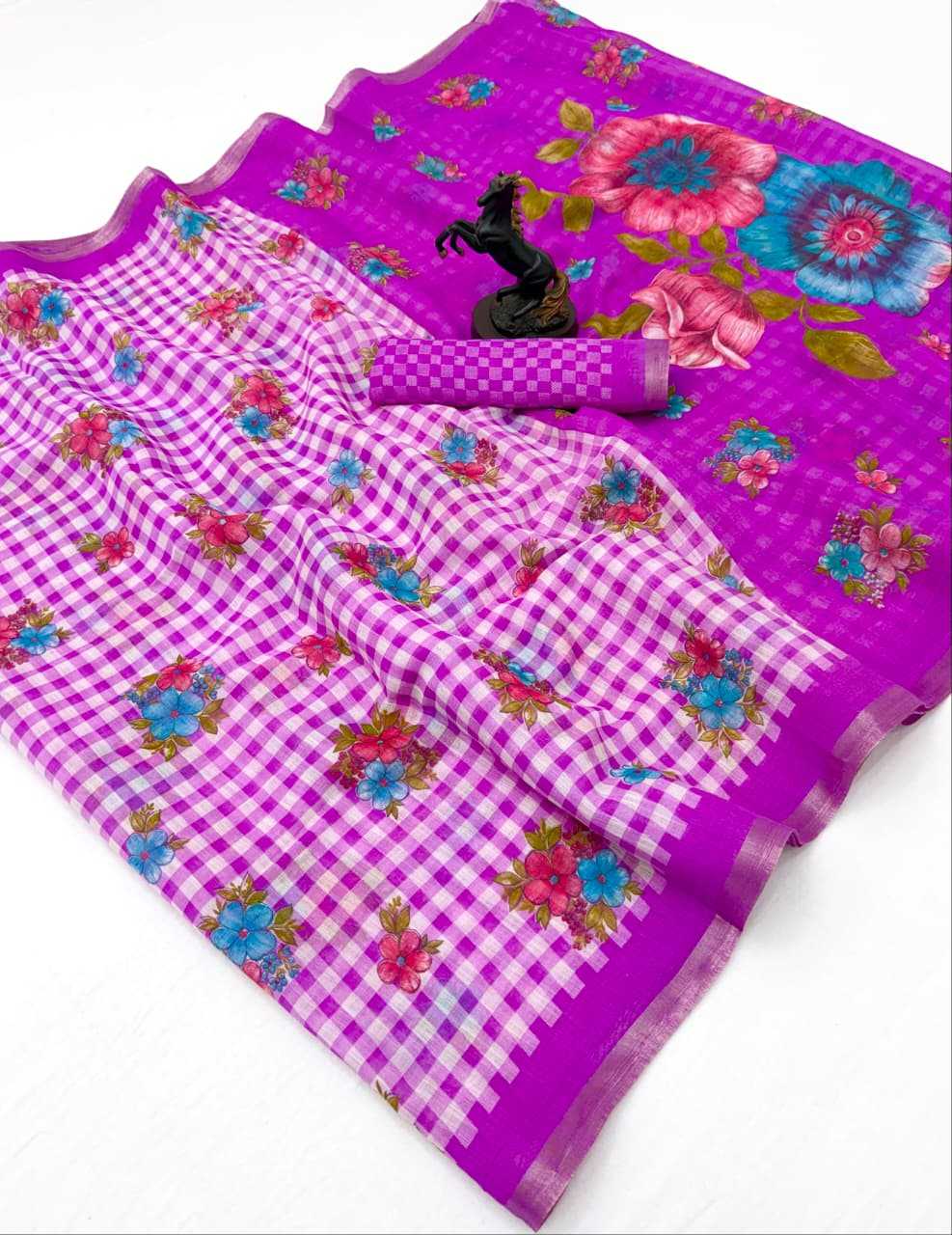 Digital Linen Designer Saree