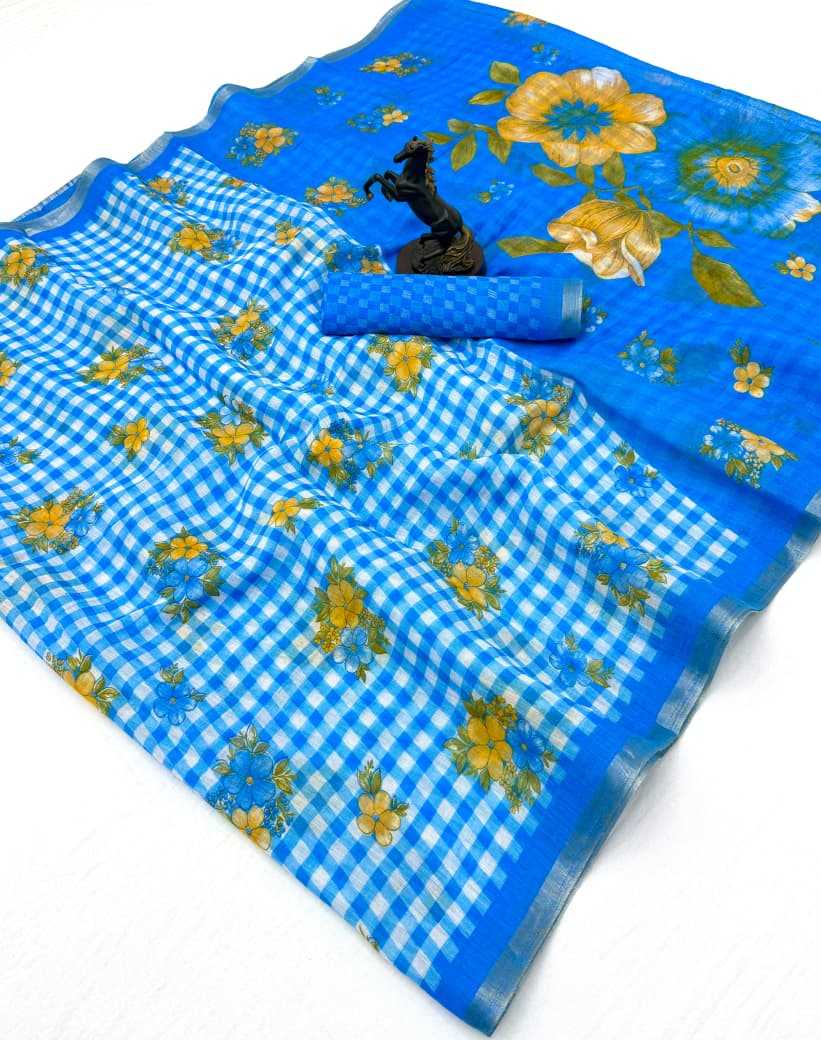 Digital Linen Designer Saree