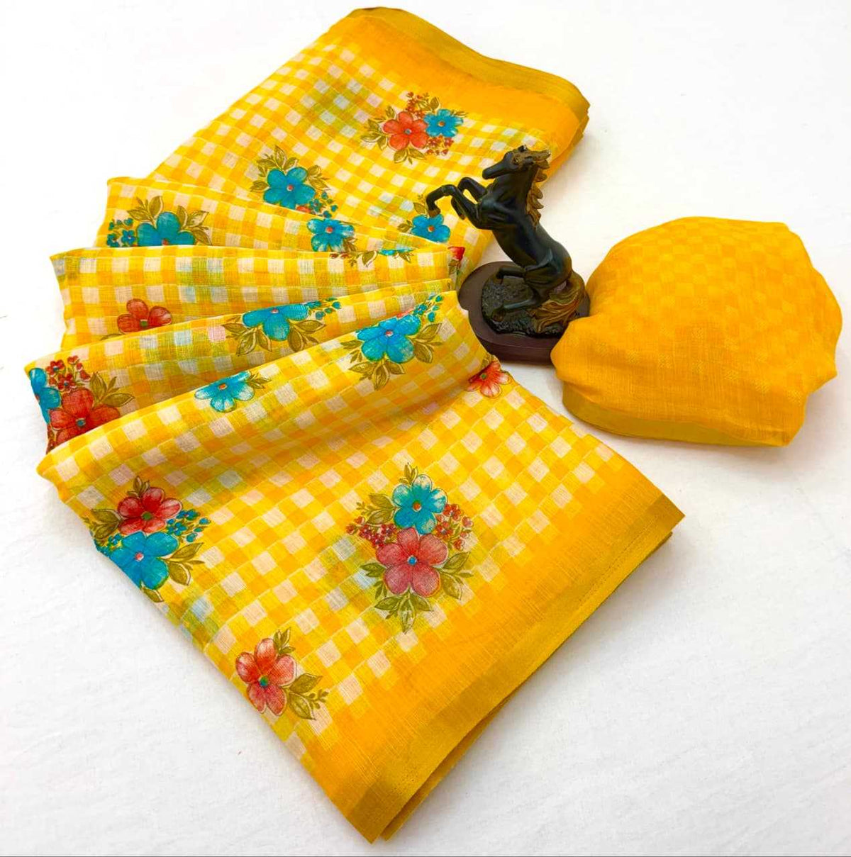 Digital Linen Designer Saree