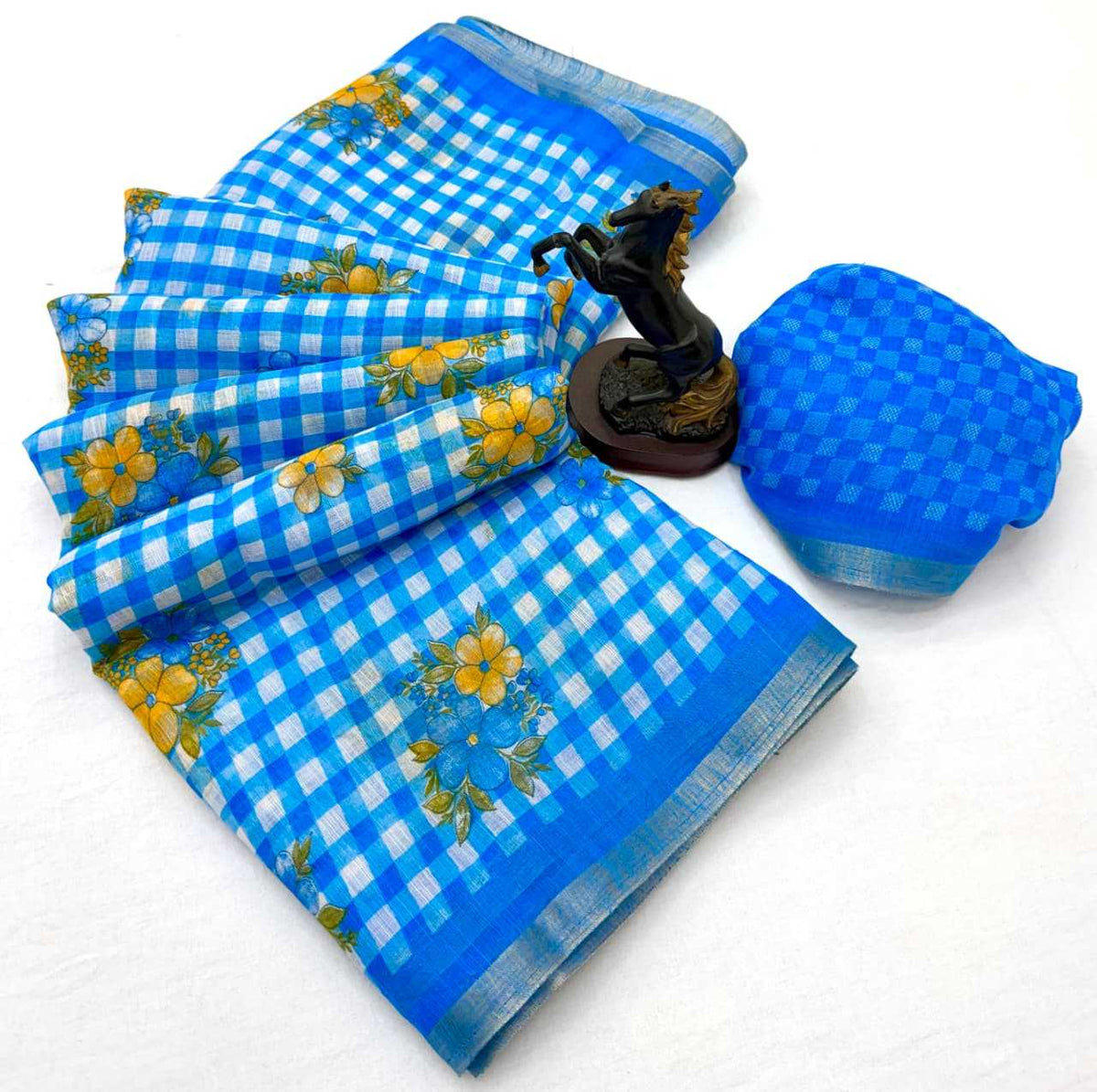 Digital Linen Designer Saree
