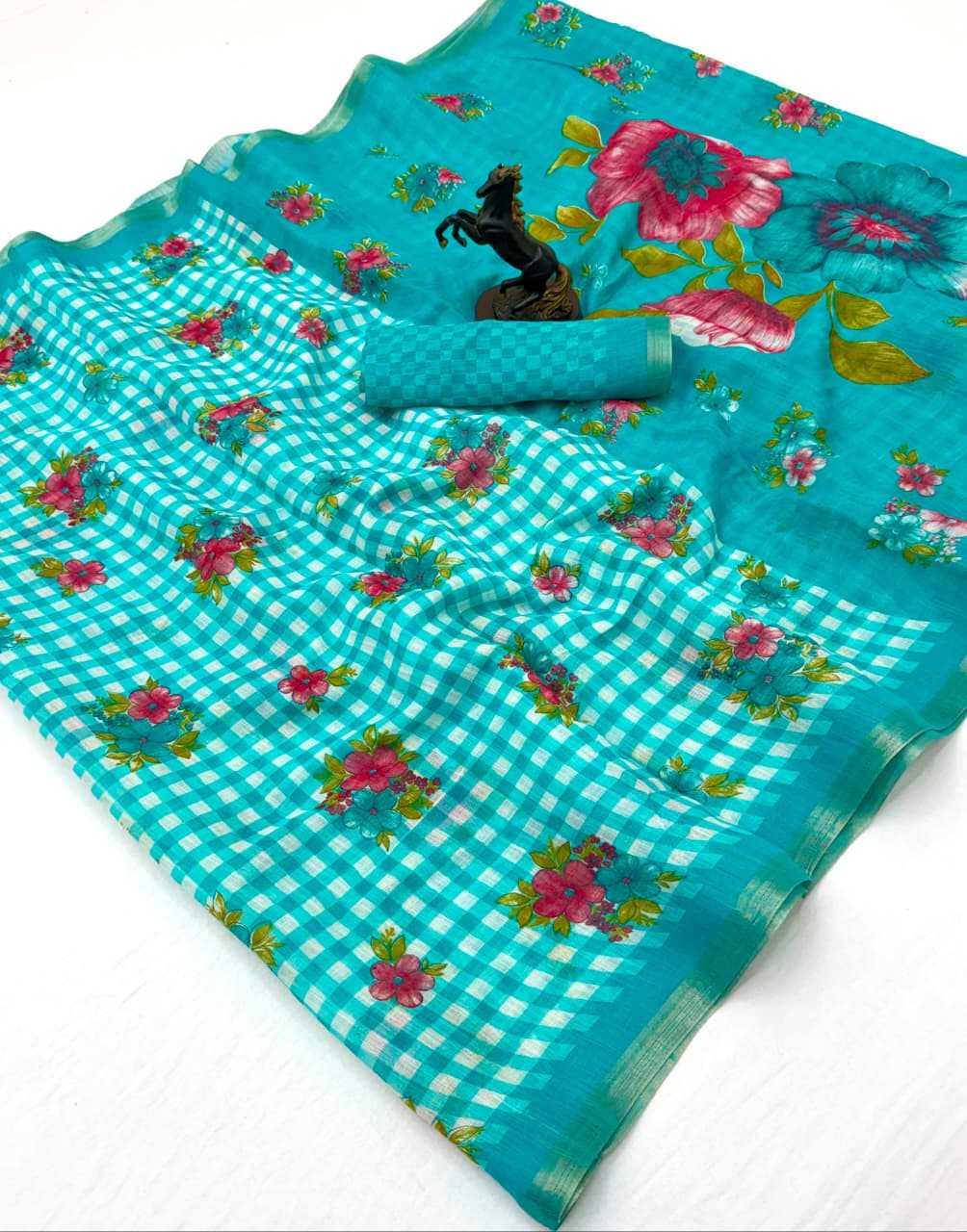 Digital Linen Designer Saree