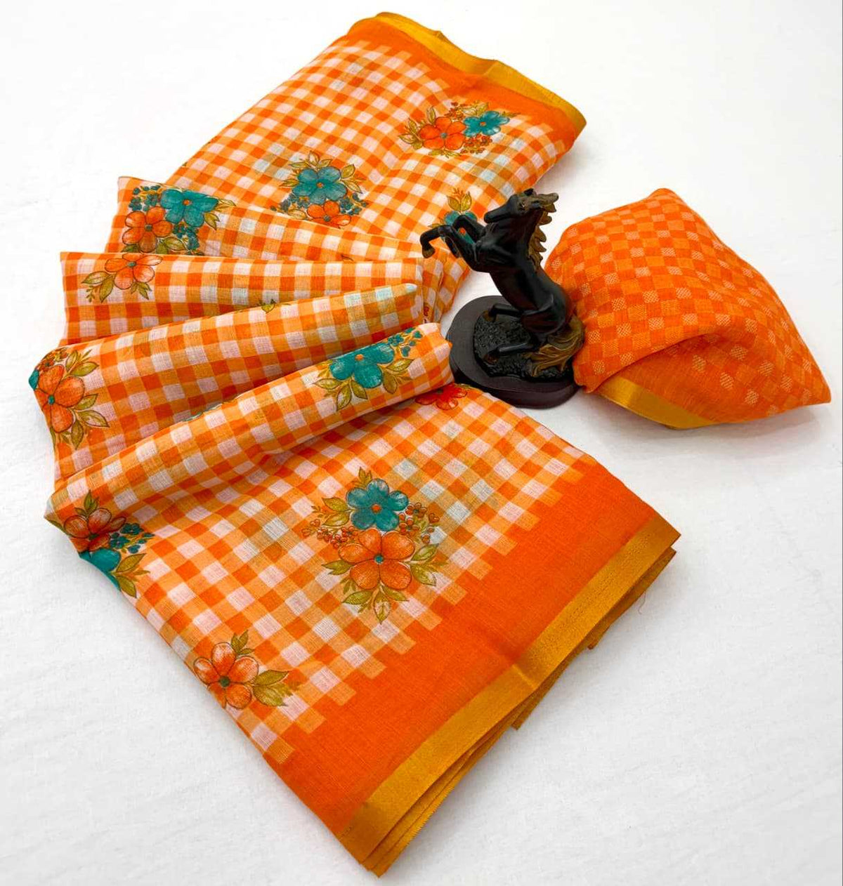 Digital Linen Designer Saree