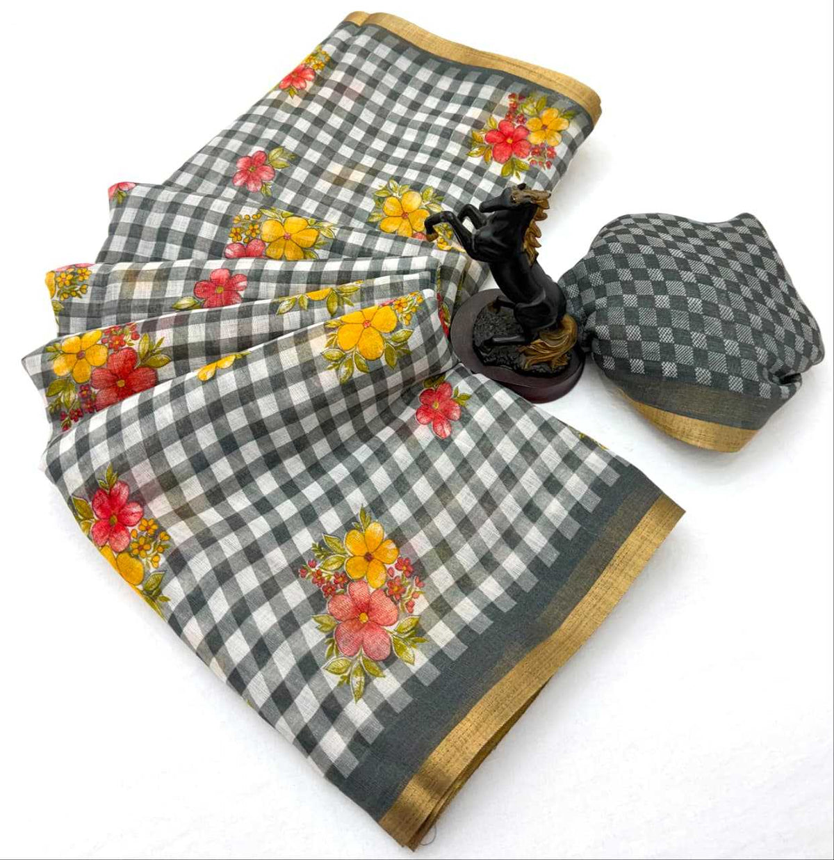 Digital Linen Designer Saree