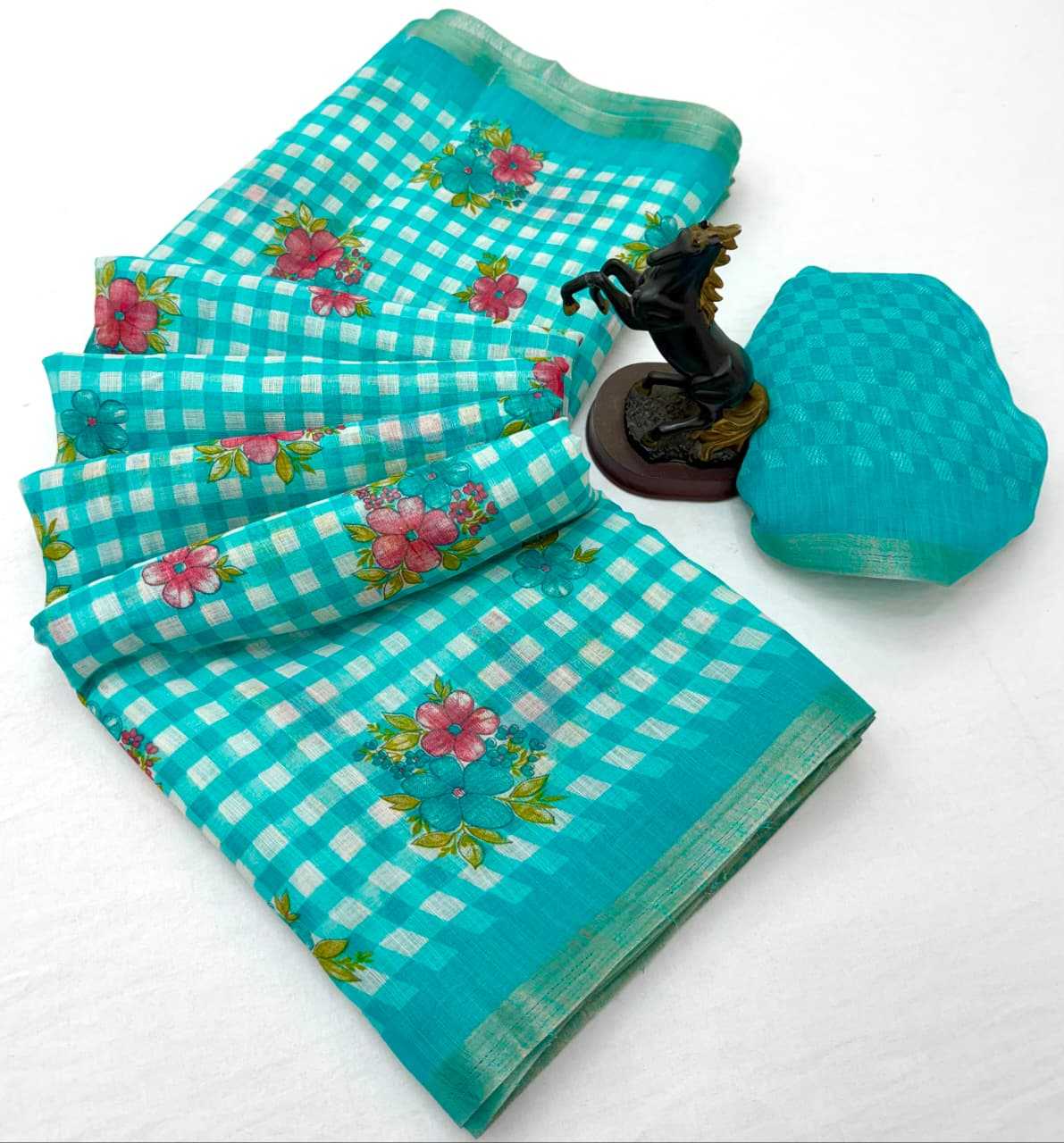 Digital Linen Designer Saree
