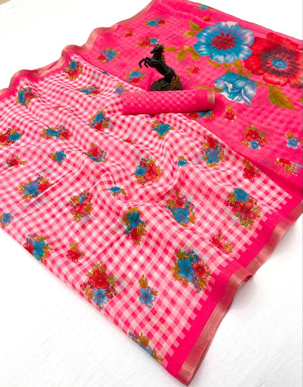 Digital Linen Designer Saree