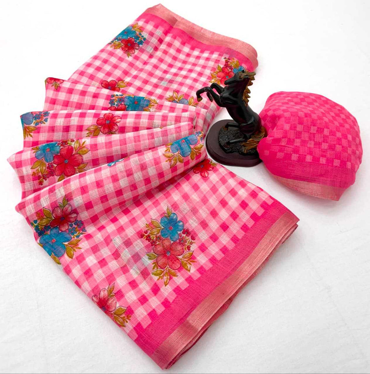Digital Linen Designer Saree
