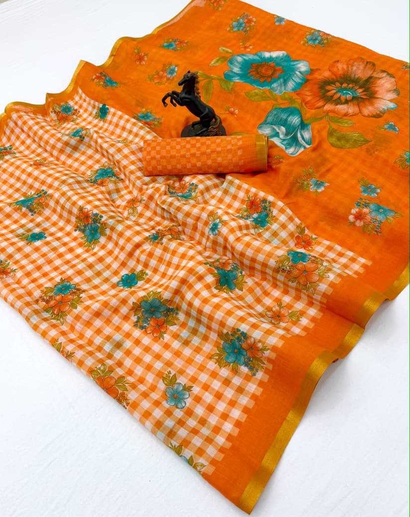 Digital Linen Designer Saree