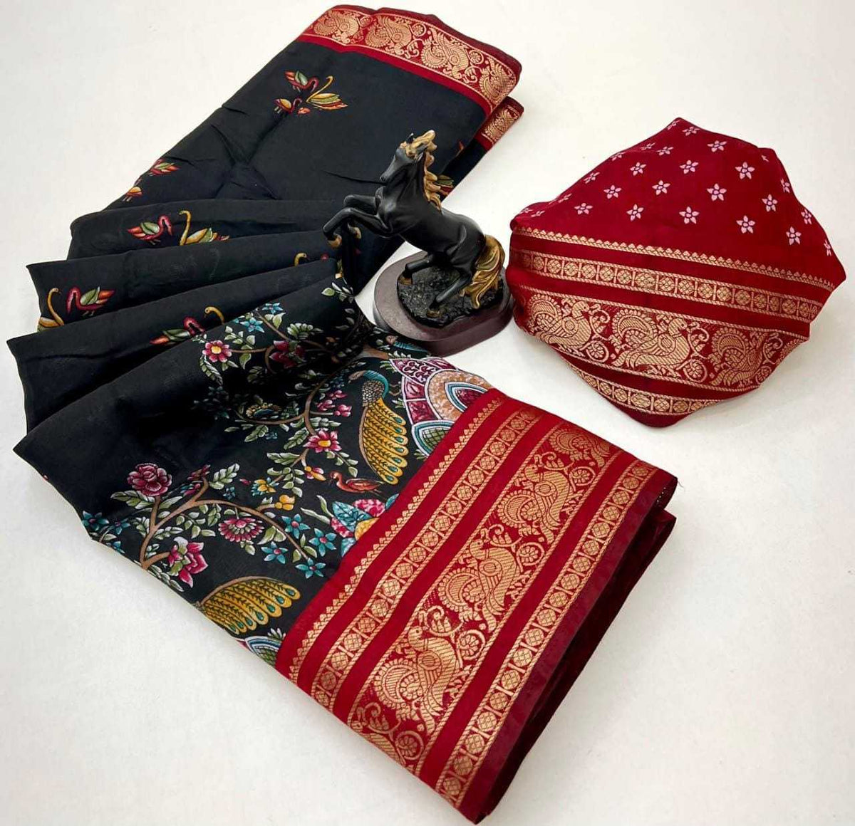 Viscose Kalamkari Saree