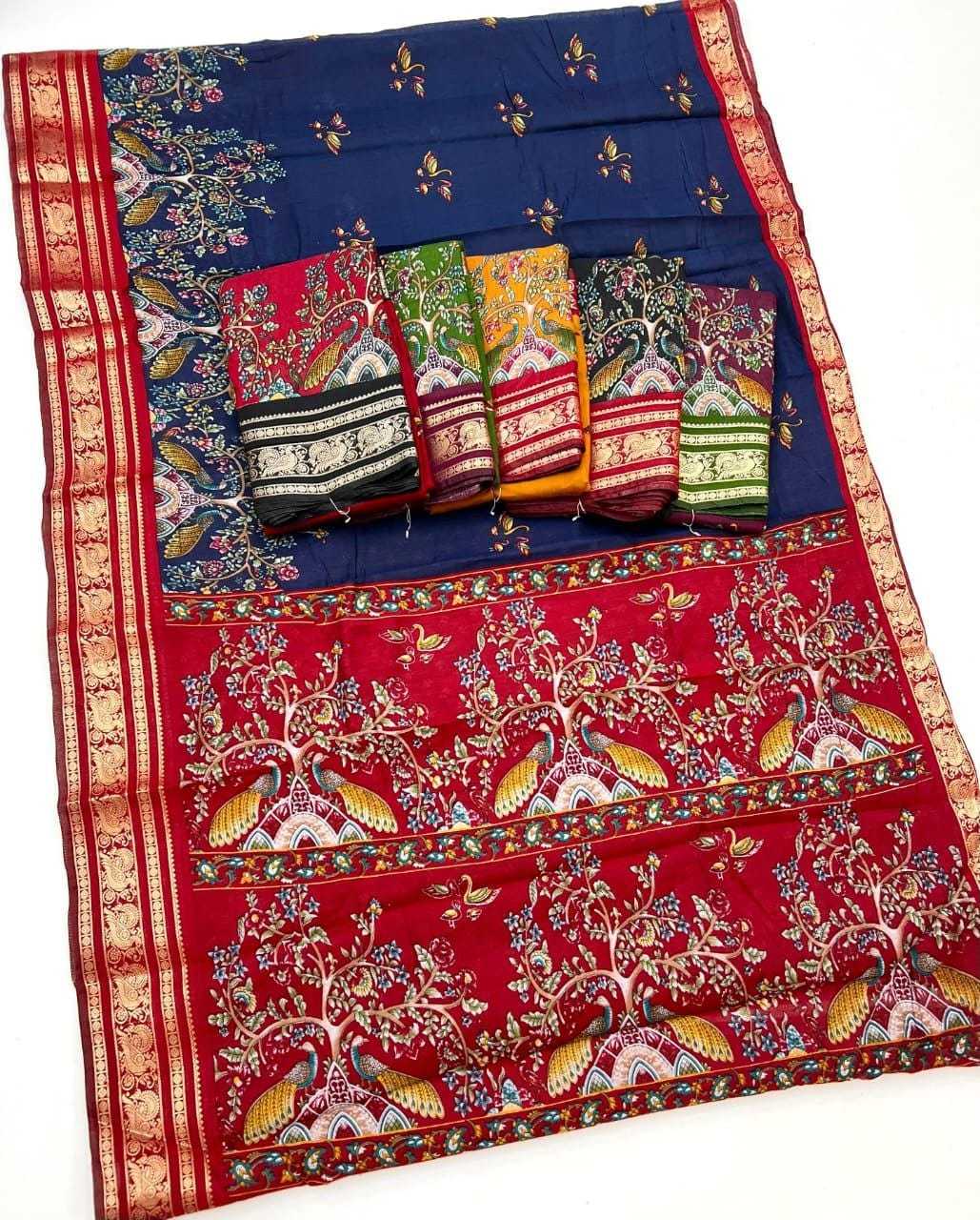 Viscose Kalamkari Saree