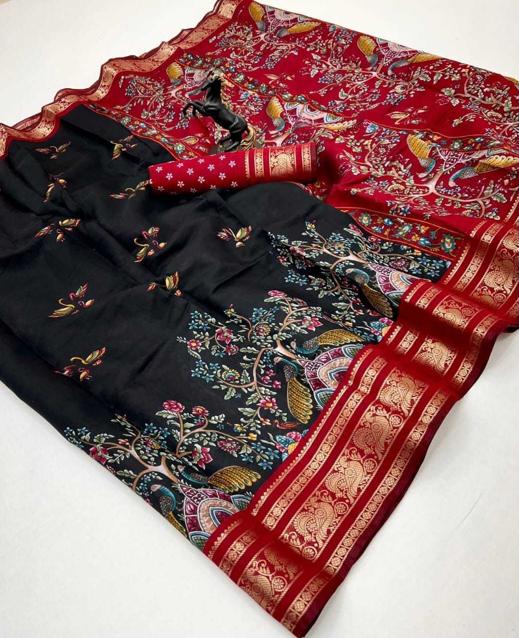 Viscose Kalamkari Saree
