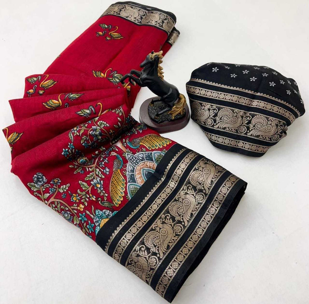 Viscose Kalamkari Saree