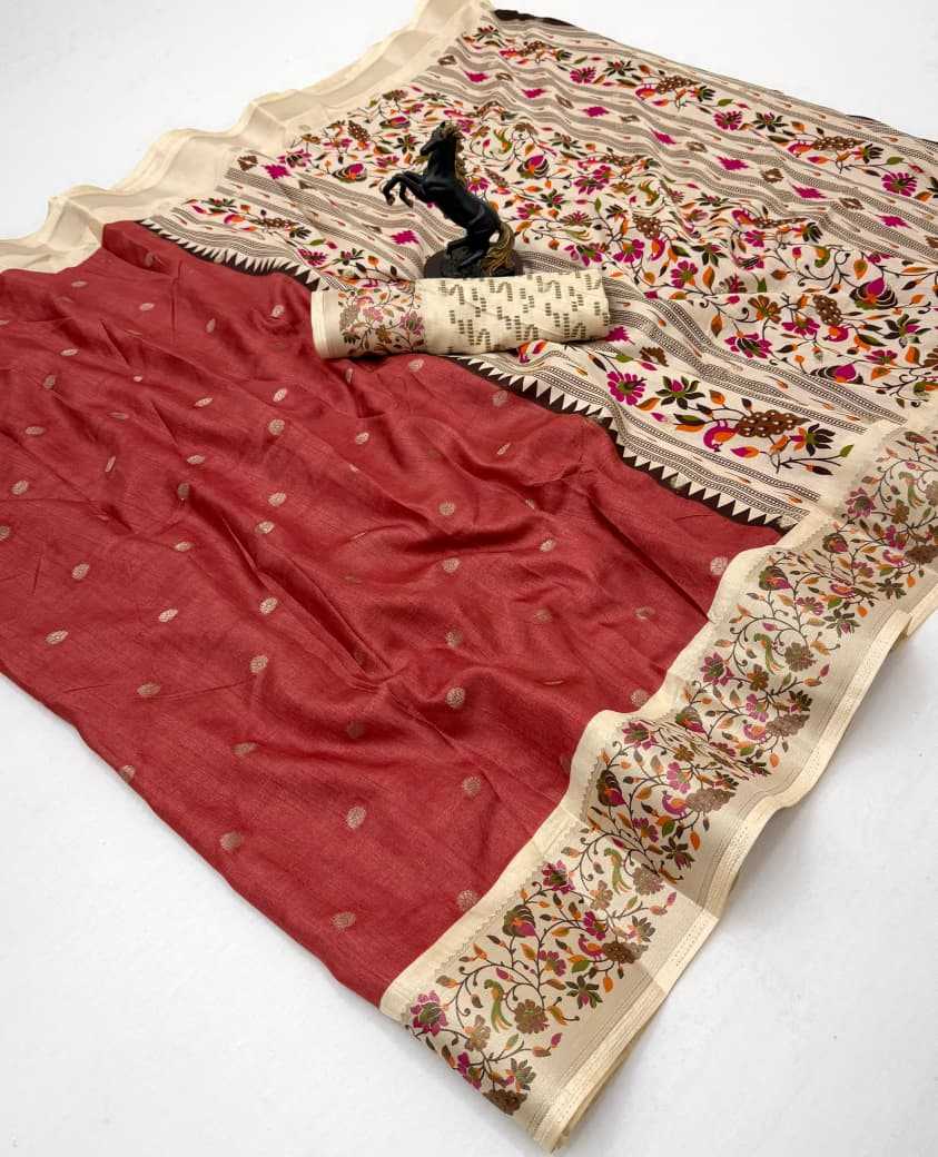 Keerthi Tussar Silk Printed Saree