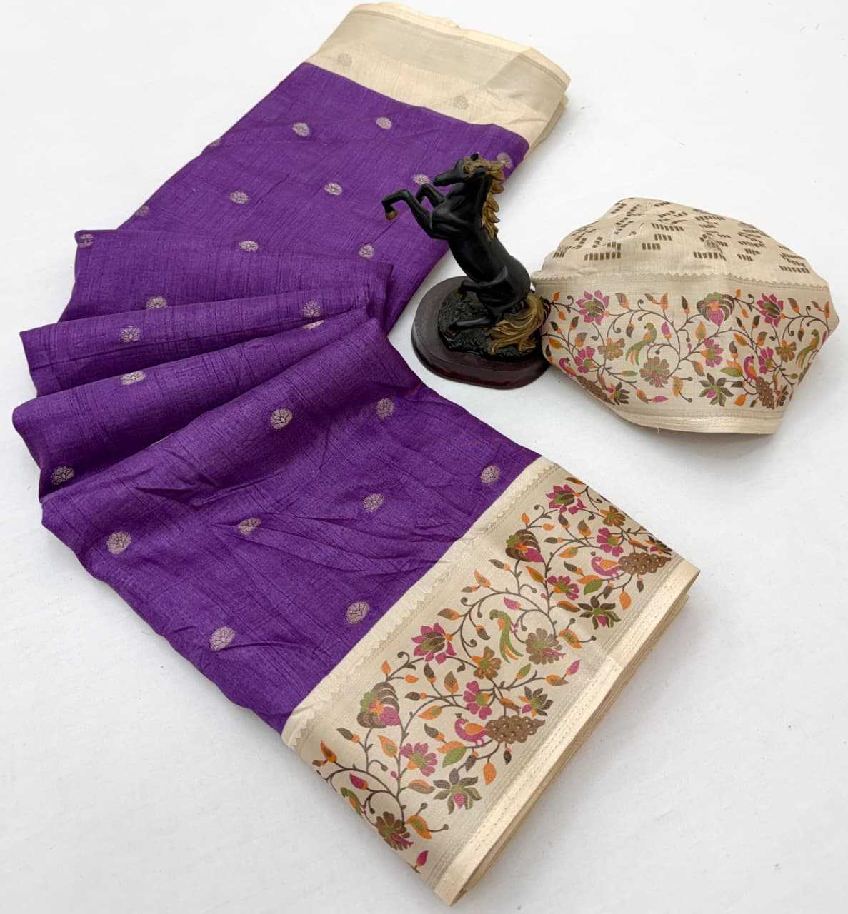Keerthi Tussar Silk Printed Saree
