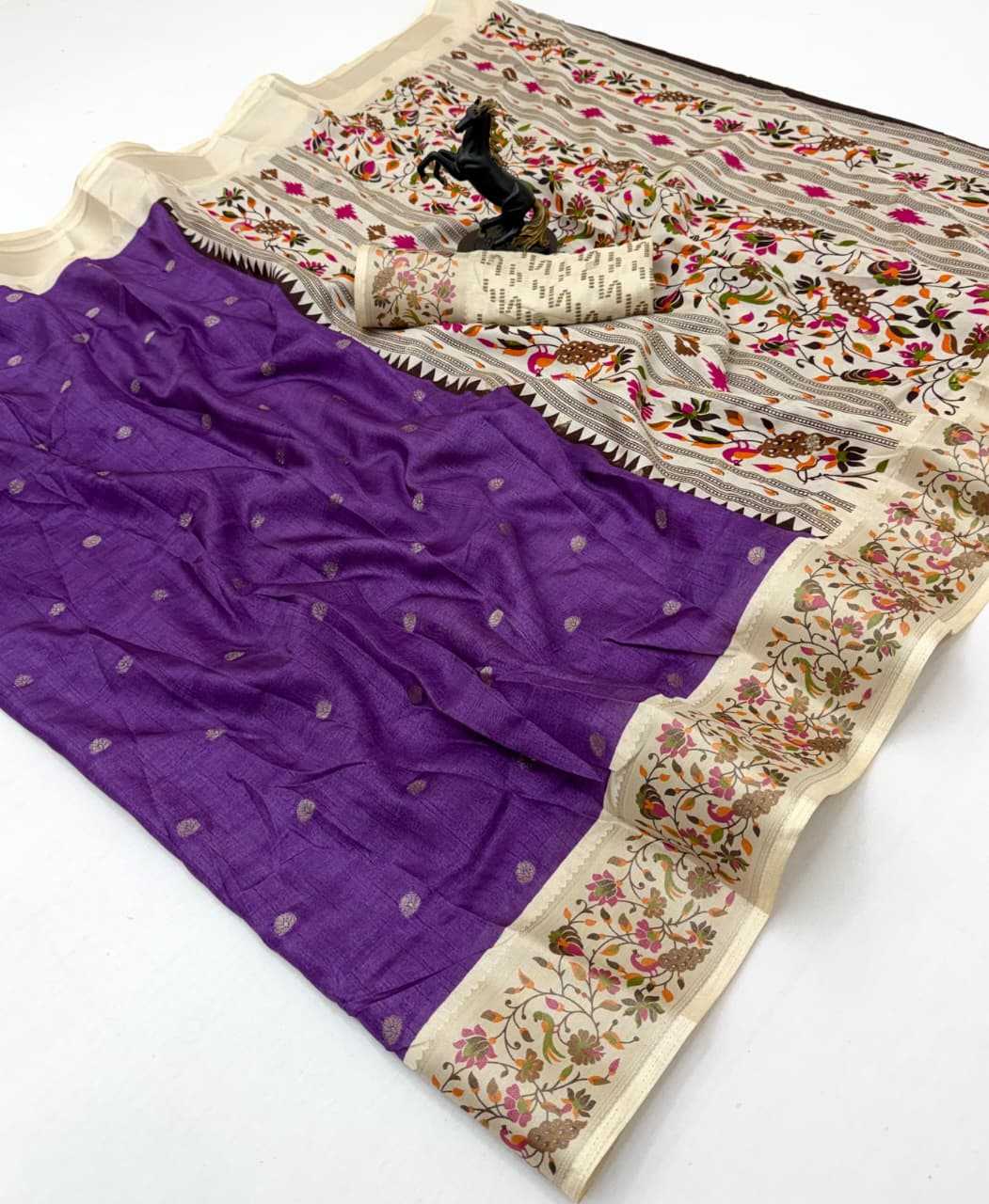 Keerthi Tussar Silk Printed Saree
