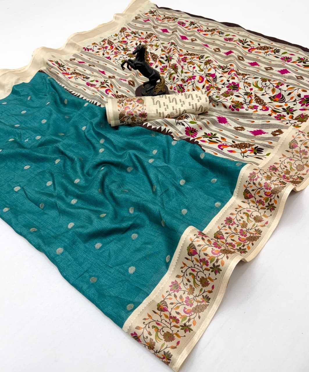 Keerthi Tussar Silk Printed Saree