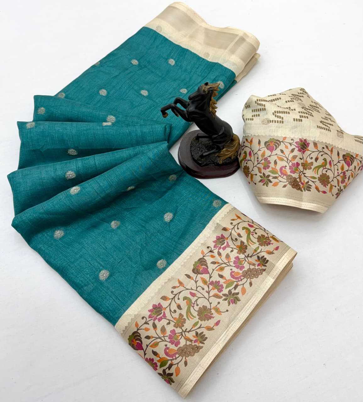 Keerthi Tussar Silk Printed Saree