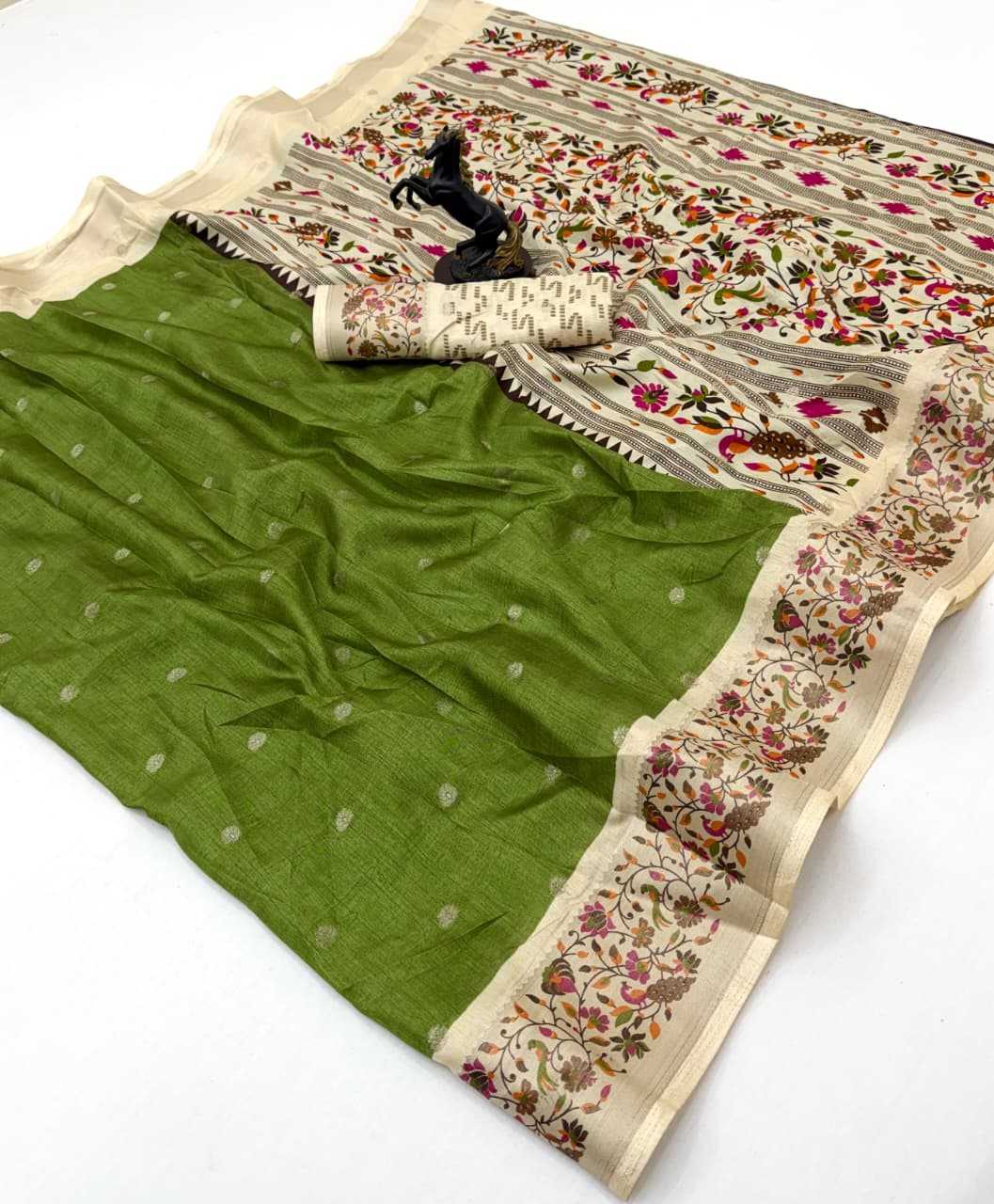 Keerthi Tussar Silk Printed Saree