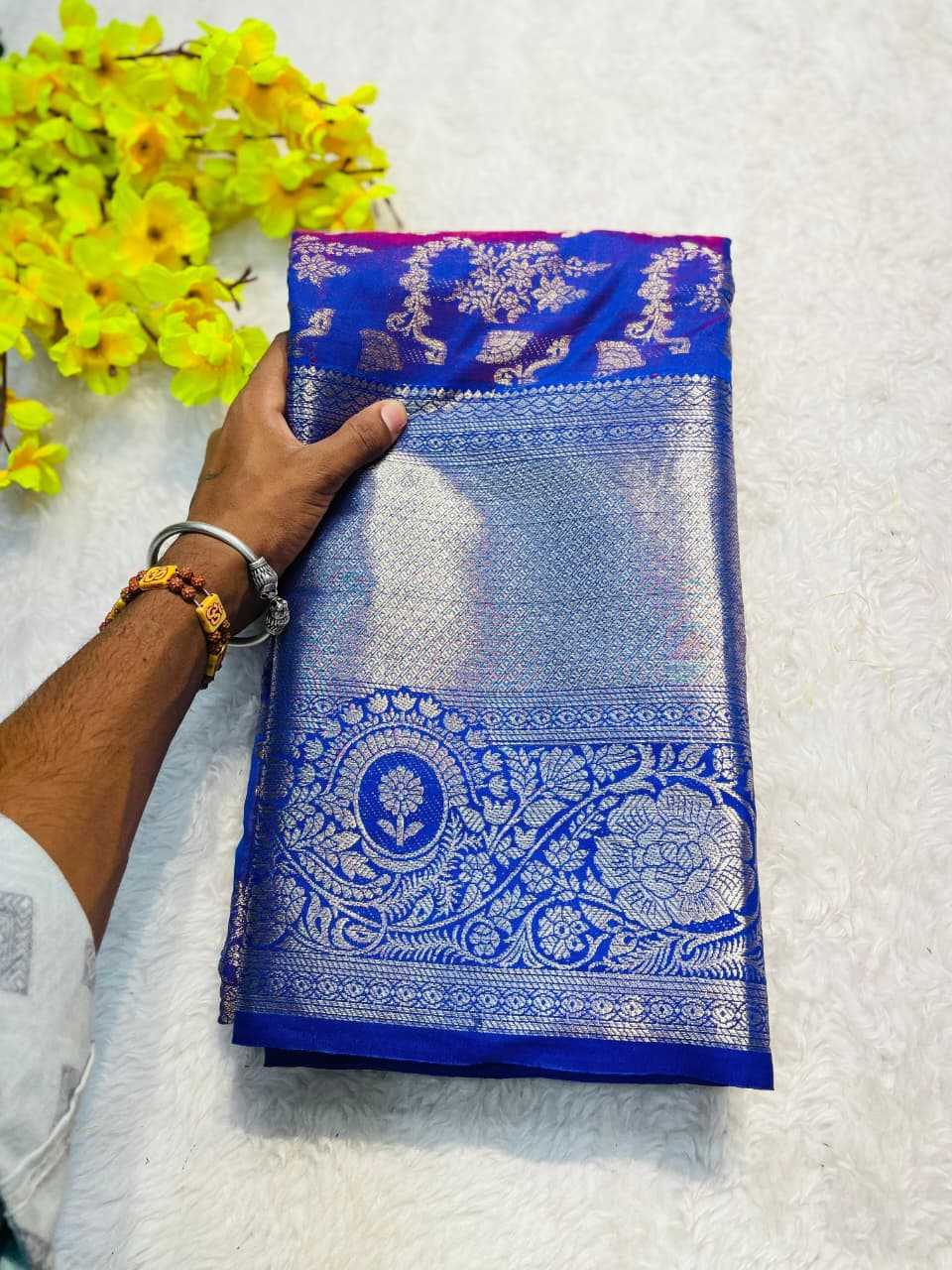 Kanjivaram Silk Designer Saree in Blue