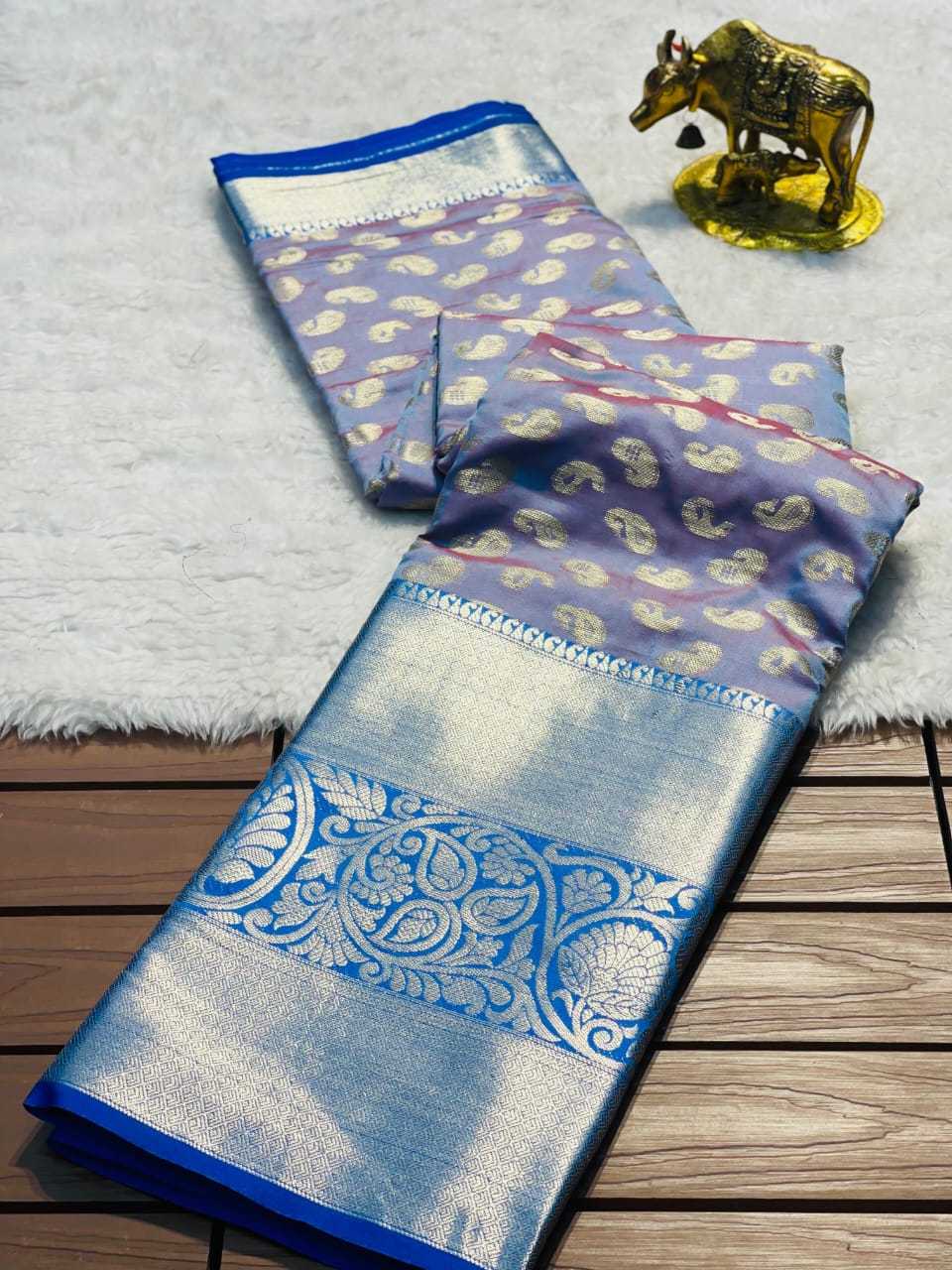 Kanjivaram Silk Designer Saree in Blue