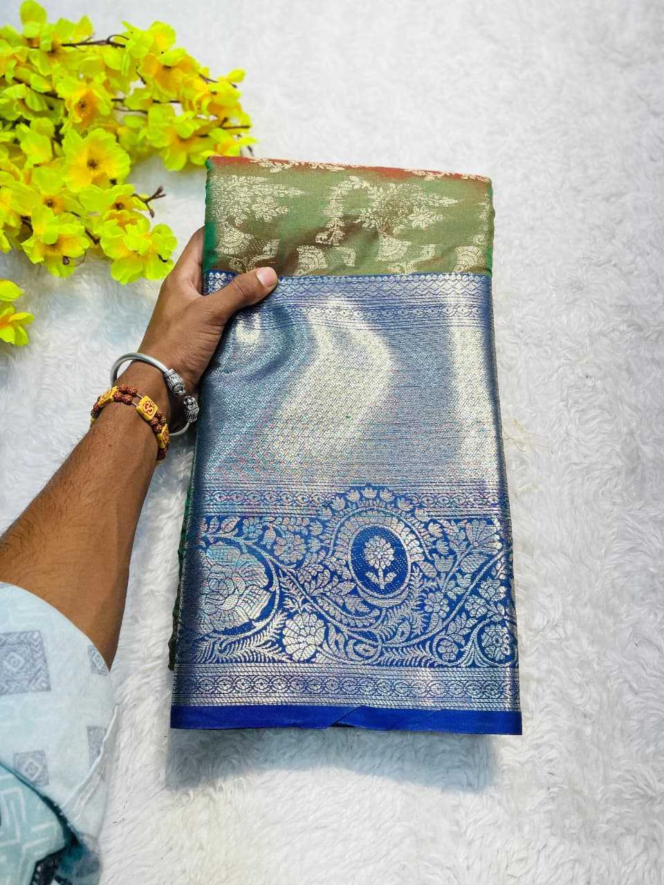 Kanjivaram Silk Designer Saree in Blue