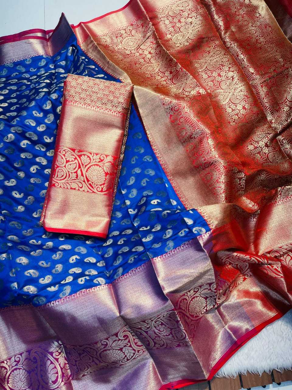 Kanjivaram Silk Designer Saree in Blue