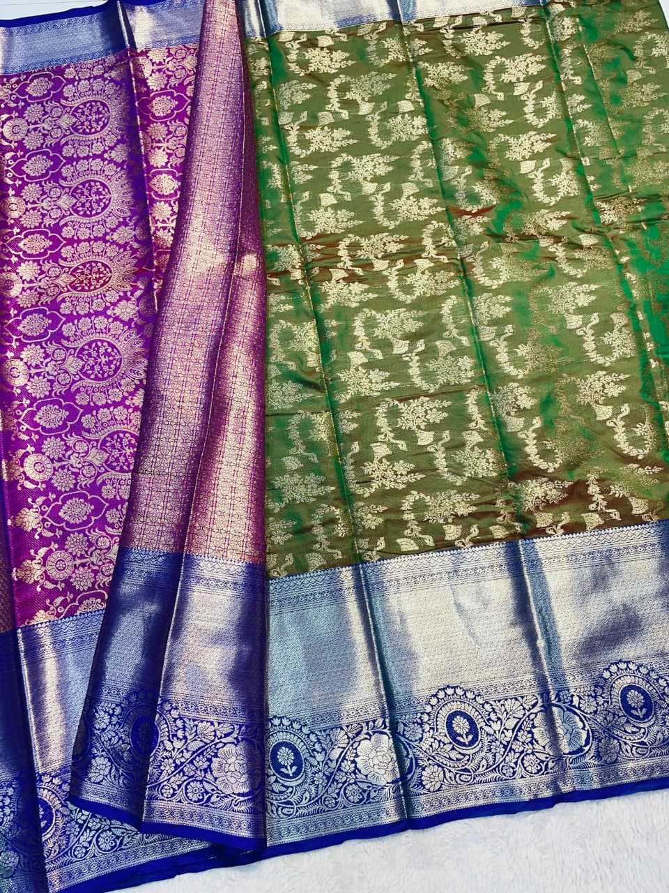 Kanjivaram Silk Designer Saree in Blue