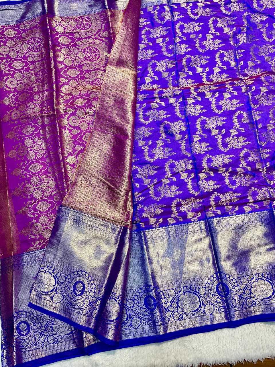 Kanjivaram Silk Designer Saree in Blue