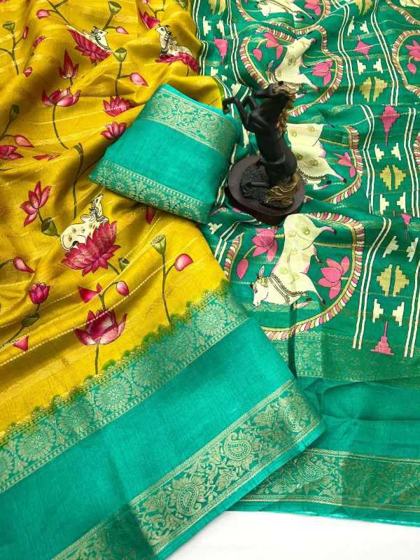 Mix Dola Silk Designer Saree