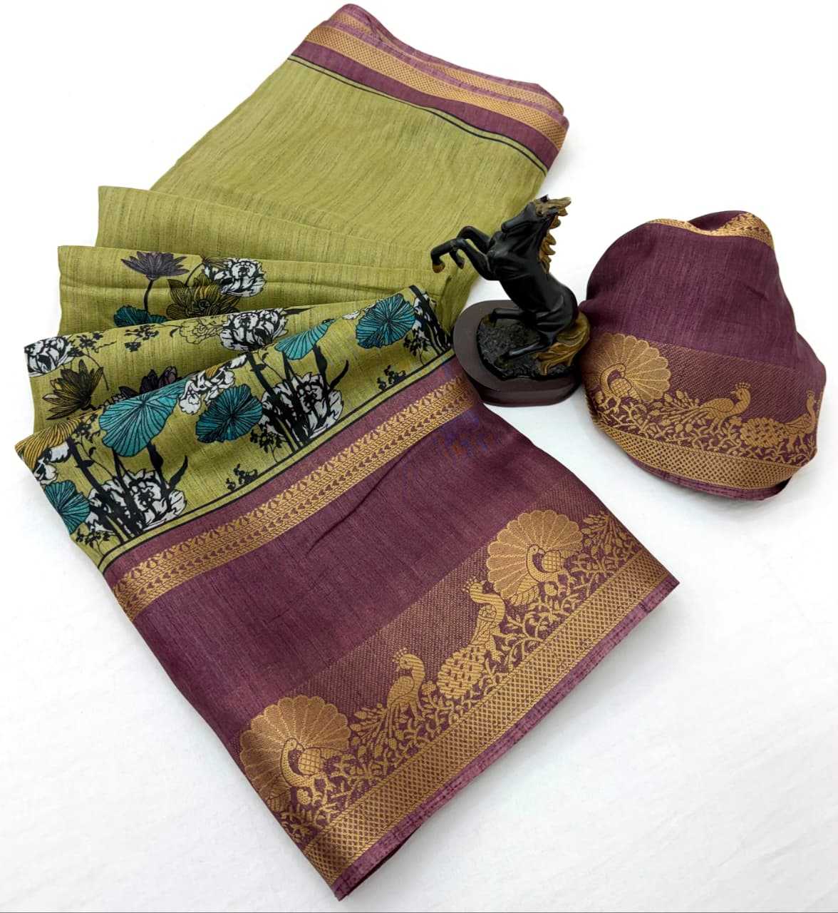 Nayan Tussar Silk Printed Saree