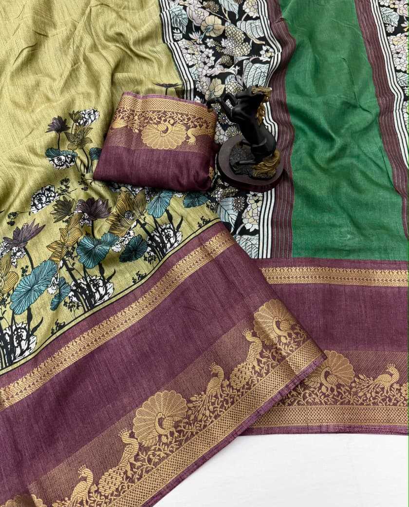 Nayan Tussar Silk Printed Saree