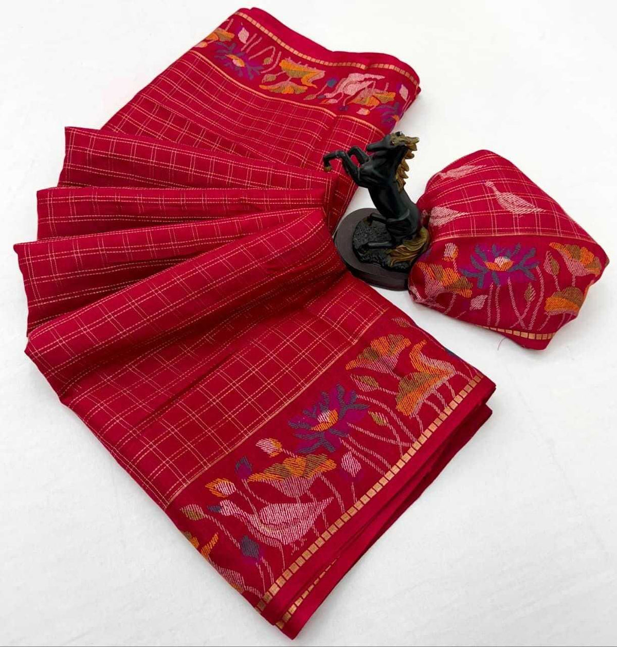 Space Silk Kalamkari Saree