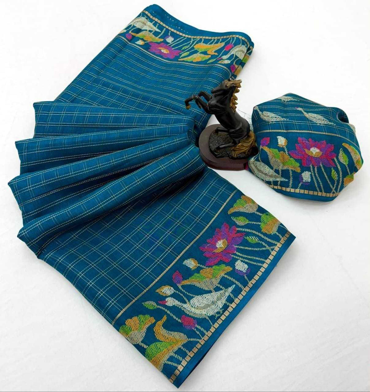 Space Silk Kalamkari Saree