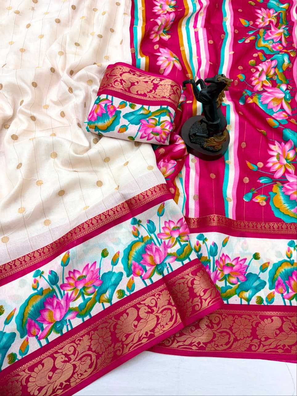 Dola Silk Kalamkari Saree