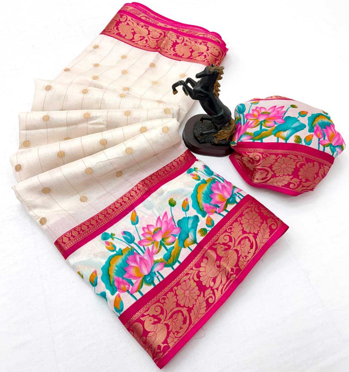Dola Silk Kalamkari Saree