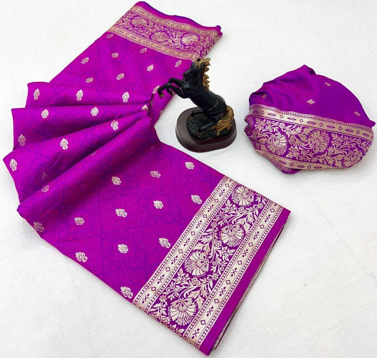 Banarasi Soft Silk Zari Border Saree