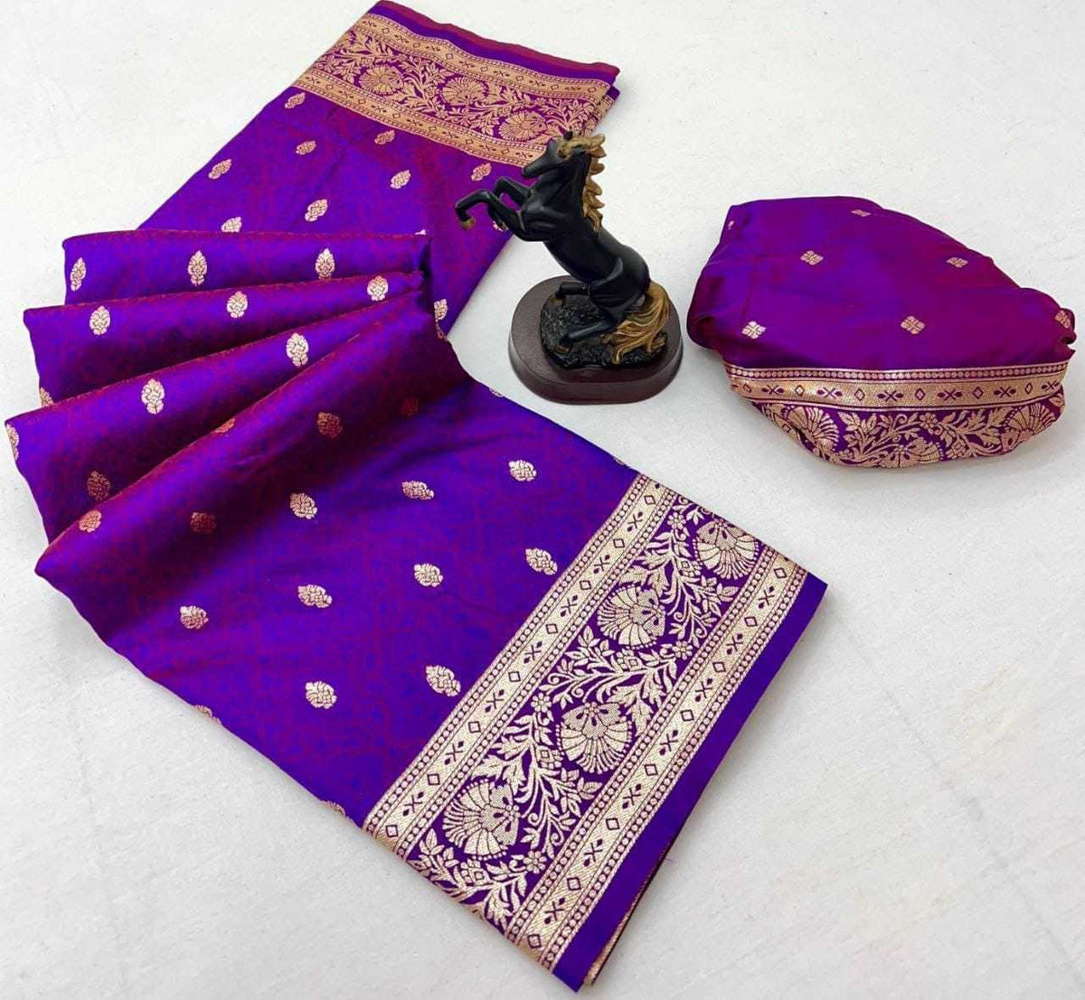 Banarasi Soft Silk Zari Border Saree