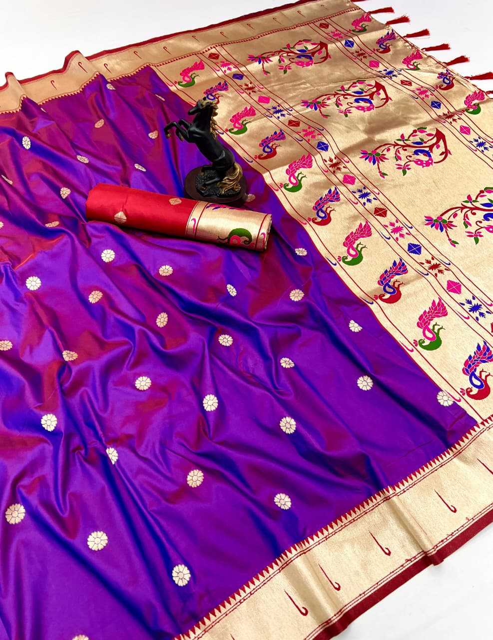 Soft Silk Designer Saree in Gray