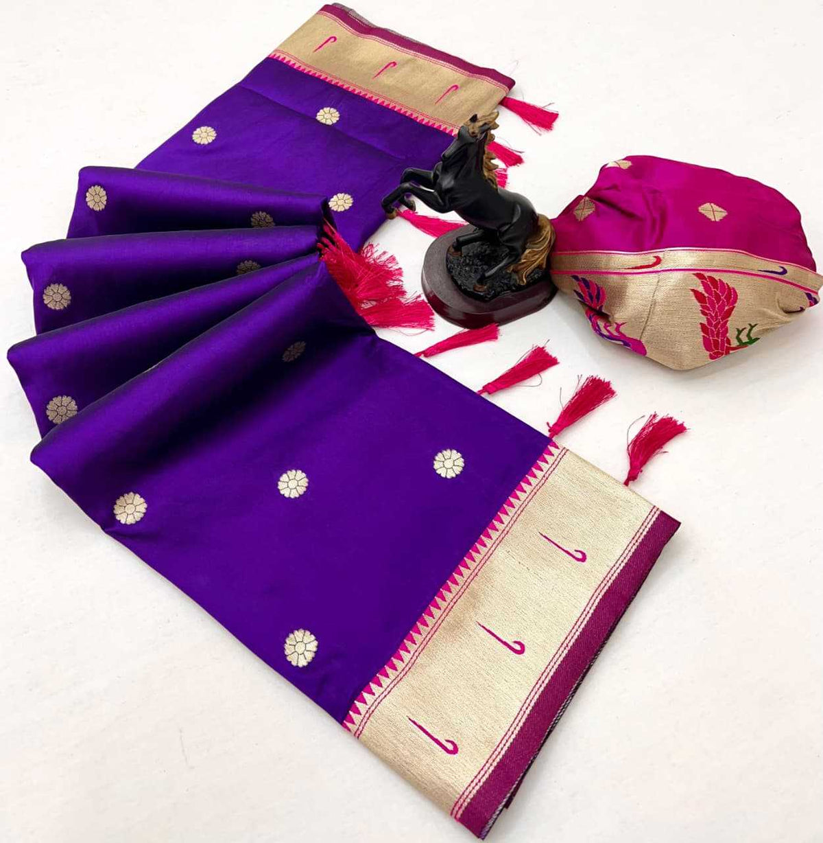 Soft Silk Designer Saree in Gray