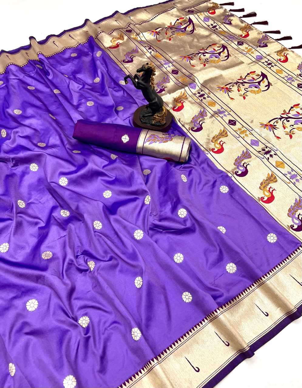 Soft Silk Designer Saree in Gray