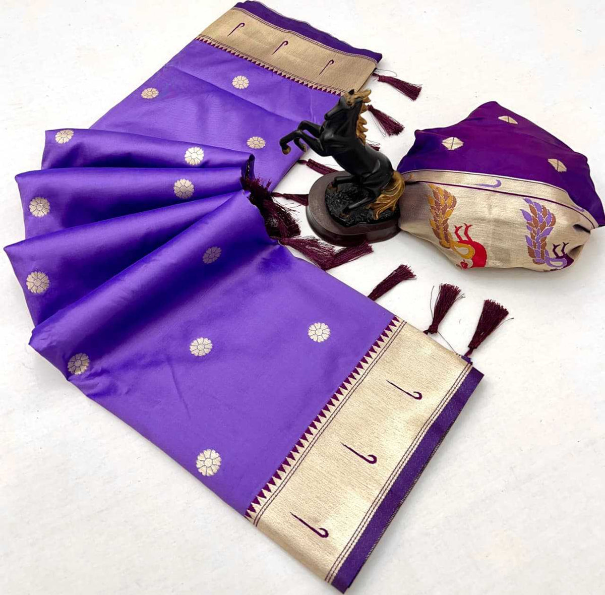 Soft Silk Designer Saree in Gray