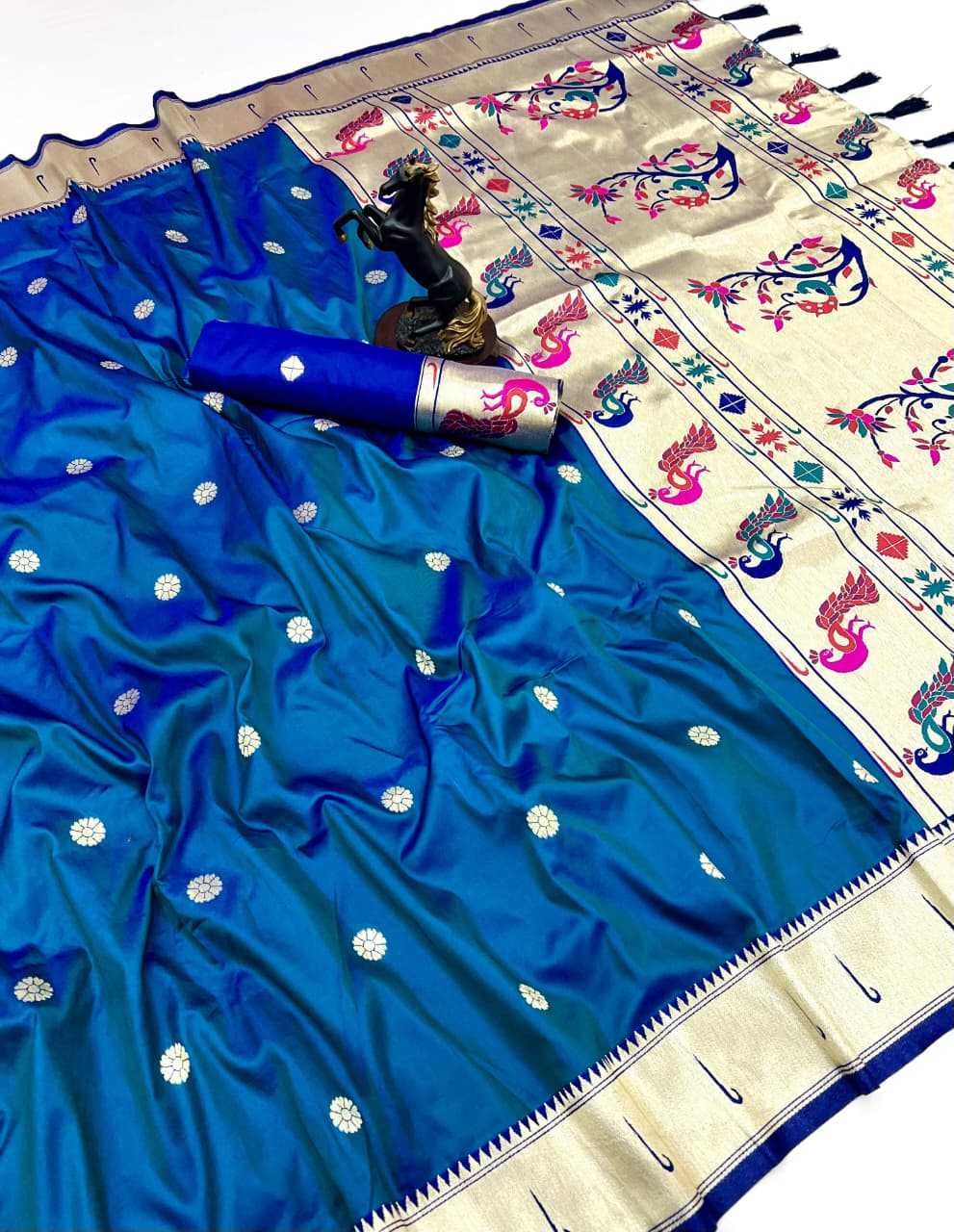 Soft Silk Designer Saree in Gray