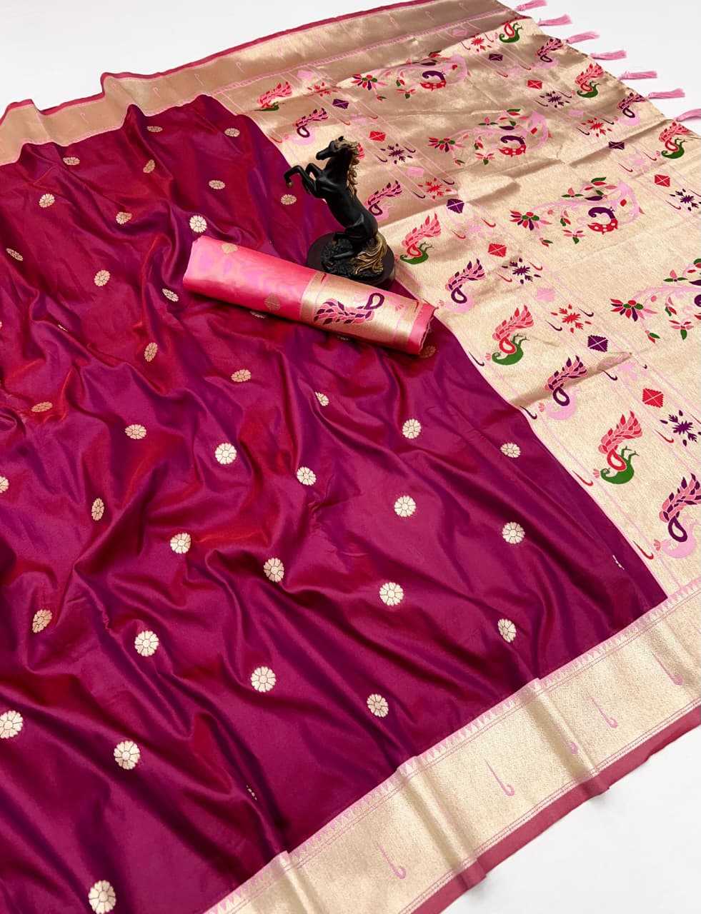Soft Silk Designer Saree in Gray