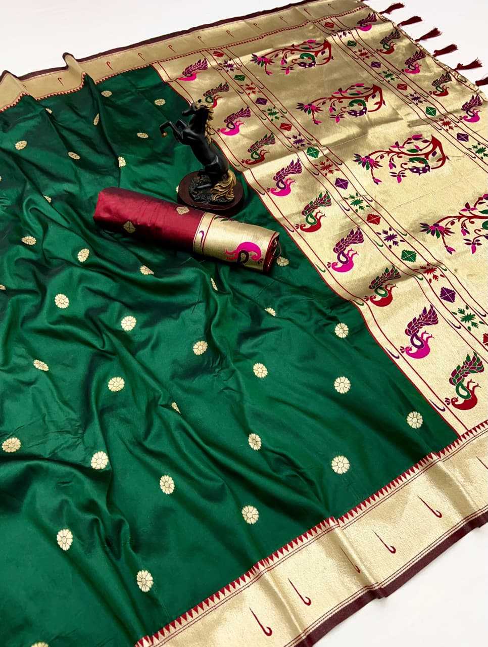 Soft Silk Designer Saree in Gray
